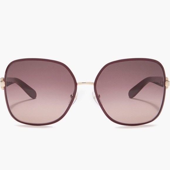 Salvatore Ferragamo Accessories - Salvatore Ferragamo geometric square sunglasses Bordeaux gradient 59-16-135 mm